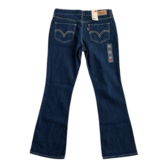 LEVI’S 518 Superlow Bootcut Low Rise Women's Jeans Dark Blue Denim Jeans NWT - Picture 4 of 8